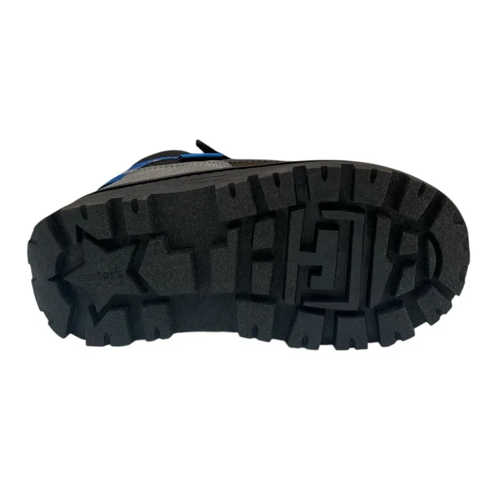 Carter's Toddler Boys Slip-on Athletic Ankle Booties Size 9 Black Blue Gray